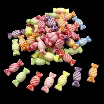 Акрилові намистини 10х9 мм "Цукерки", 20г +-55 шт.