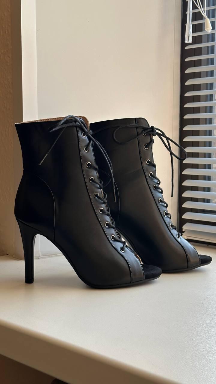Туфли для танцев High Heels черные натуральная кожа - фото 1 - id-p1978165094