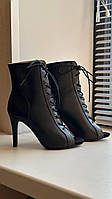 Туфли для танцев High Heels черные натуральная кожа