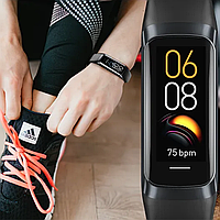 Смарт-браслет унісекс Smart Fitness Band C60 спортивний смарт-годинник, чорний хорошее качество