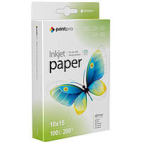 Фотопапір PrintPro 10x15 (101x152 mm), 100 листів, 200 г/м2 (PGE2001004R)