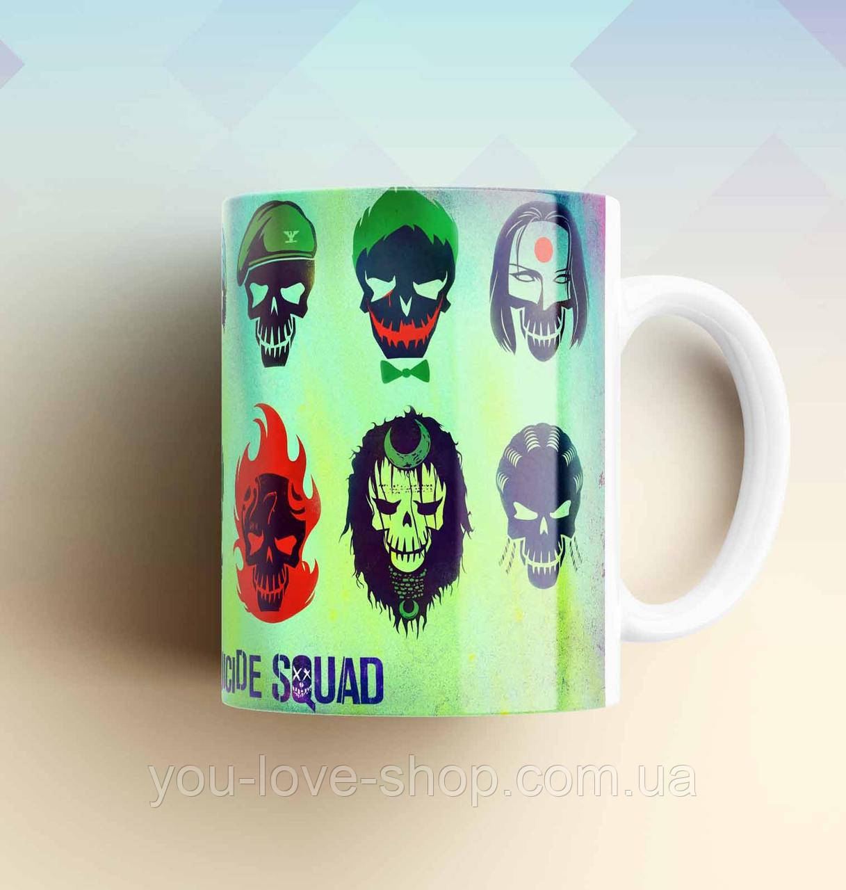 Чашка 330мл Загін самогубців "Загін - черепки" / Suicide Squad, фото 1