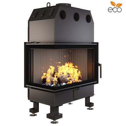 Камінна топка кутова SAVEN Energy 75х50х47L Black (15,1 kW) ECO, фото 1
