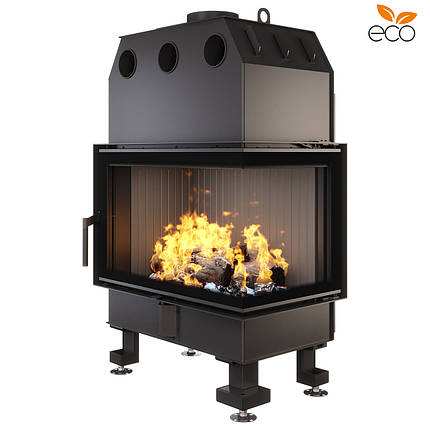 Камінна топка кутова SAVEN Energy 75х50х47R Black (15,1 kW) ECO, фото 1