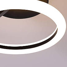 Світлодіодна акрилова люстра "Кільце" 10W корпус чорний Sirius N C3846-1, фото 2