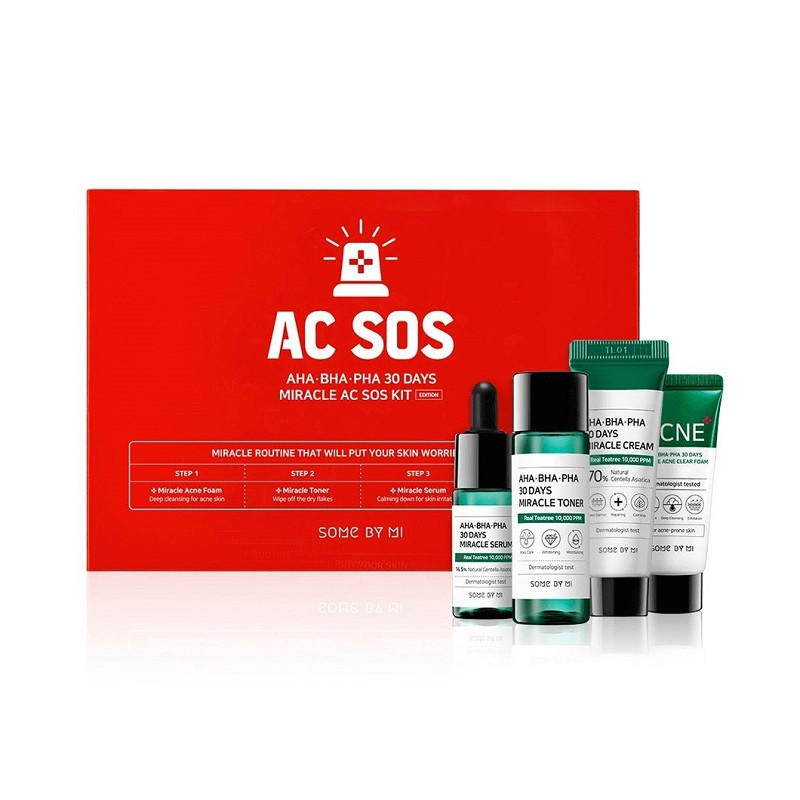 Міні набір кислотних засобів для проблемної шкіри Some By Mi AHA-BHA-PHA 30 Days Miracle AC SOS Kit