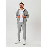 Чоловіча однотонна кофта кардиган на флісі Sinsay р.XS, фото 4