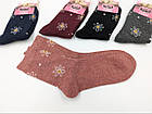 Ангорові жіночі шкарпетки GNG, теплі зимові, малюнок квітка, 10 пар/уп. асорті кольорів, фото 3