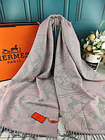 Теплый шарф палантин платок Hermes Гермес