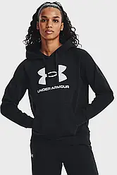 Жіноче чорне худі UA Rival Fleece Big Logo Hdy Under Armour,XS, S, M, L, 1379501-001
