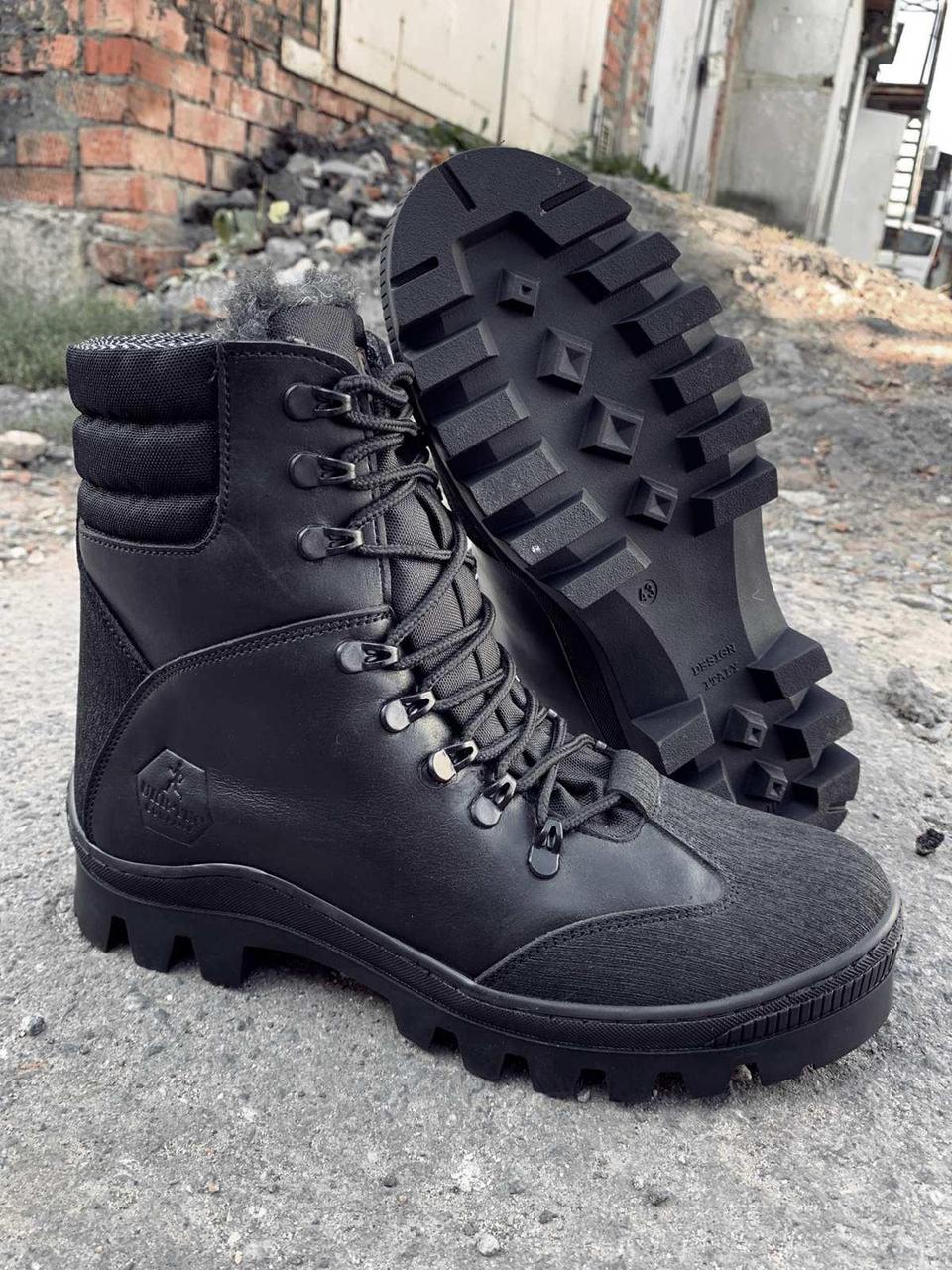Тактические зимние черные берцы,берцы зимние высокие с мехом,берцы ...