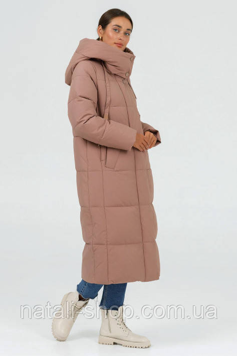 Пальто пуховик зимове жіноче SNOW OWL 23522-1 розмір M, L, XL, 2XL