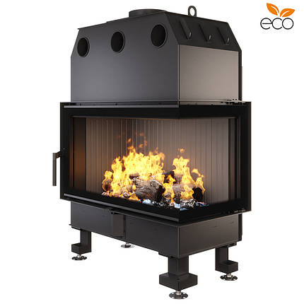 Камінна топка кутова SAVEN Energy 85х50х47R Black (17,0 kW) ECO, фото 1