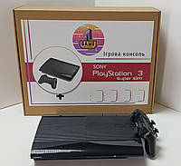 Sony Playstation 3 Superslim 500Gb, ПРОШИТАЯ, Б/У, комплект в коробке магазина + 5 игр