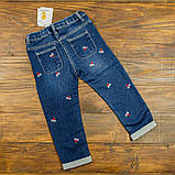 Сині джинси з вишивкою на дівчинку  OVS Італія  Розмір 92 см, фото 2