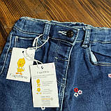 Сині джинси з вишивкою на дівчинку  OVS Італія  Розмір 92 см, фото 3