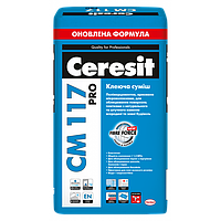 CERESIT CM 117 PRO(25кг)Полимерцементная, армированная микроволокнами клеящая смесь, для облицовки