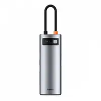 USB-хаб Baseus Metal Gleam Series 7-in-1 multifunctional type-C HUB Gray (WKWG020113)