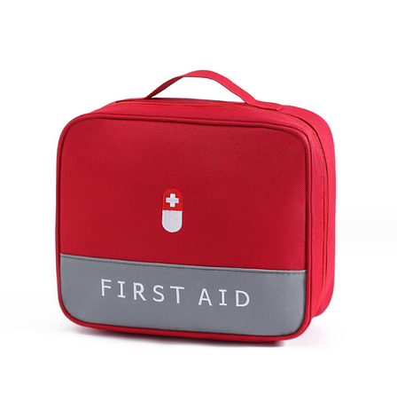 Органайзер-сумка для ліків "FIRST AID". Розмір 24х20х9,5 см. Червона, фото 1