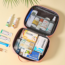 Органайзер-сумка для ліків "FIRST AID". Розмір 24х20х9,5 см. Червона, фото 3