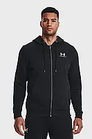 Мужское черное худи UA Essential Fleece FZ Under Armour ,M, L, XL, 1373881-001