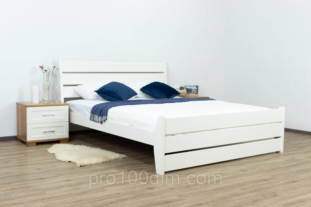 Ліжко двоспальне дерев'яна букова Глорія