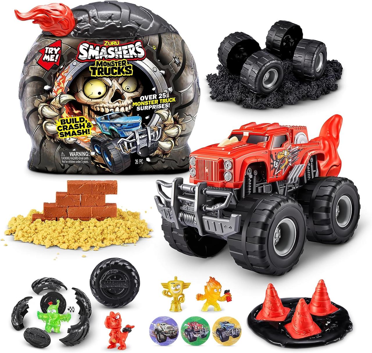 Машина Монстр, Колесо Вантажівка 25 сюрпризів Smashers Monster Truck Surprise