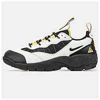 Мужские кроссовки Nike ACG Air Mada Black White, черно-белые кожаные кроссовки найк асг аир мада
