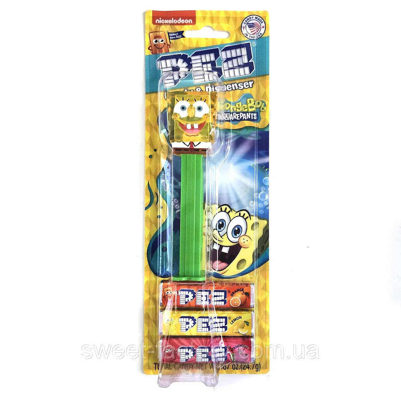 Pez Nickelodeon Gold Spongbob Золотий Губка Боб 3s 24g