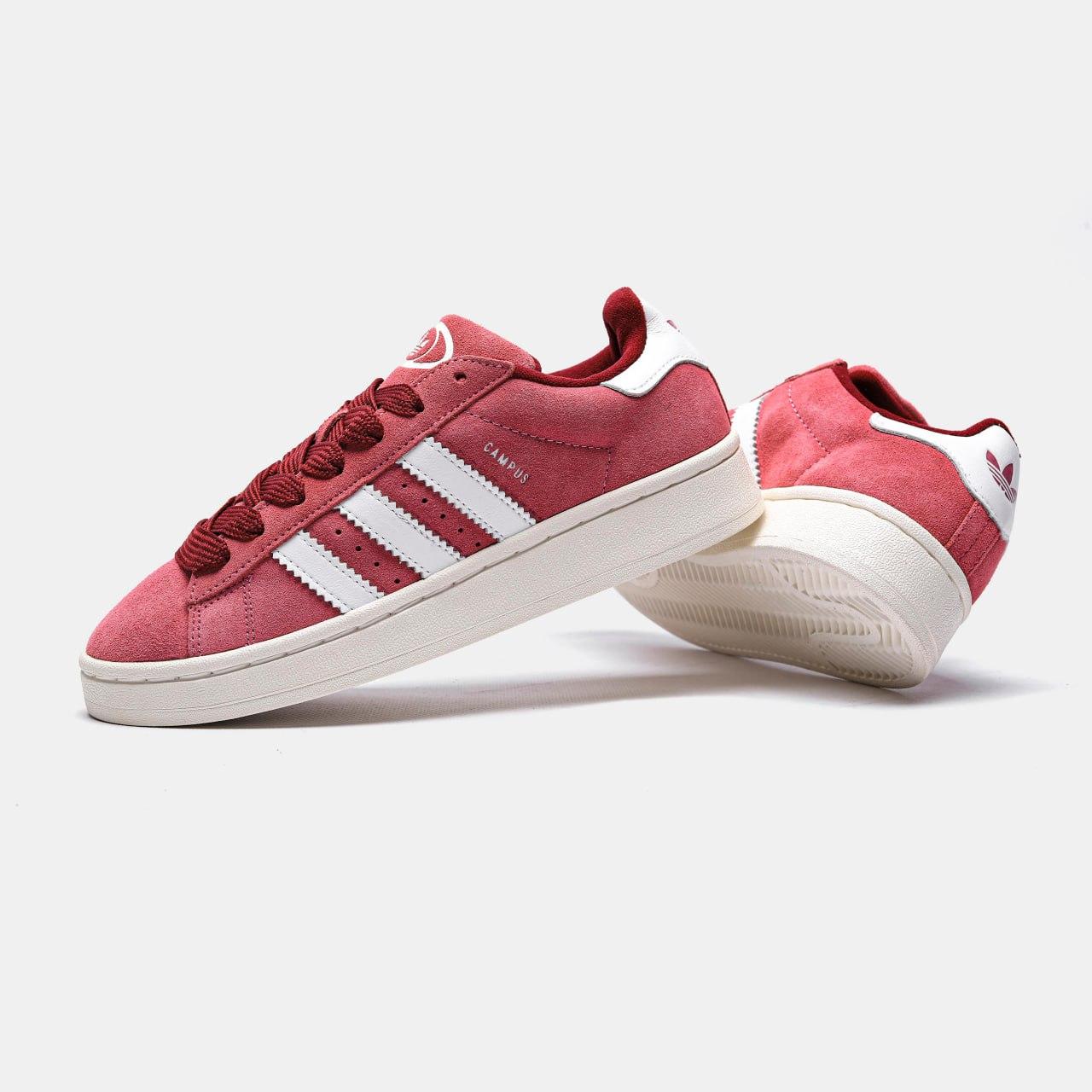 Кросівки жіночі Adidas Campus Red червоні осінь весна кеди на товстій підошві адідас кампус