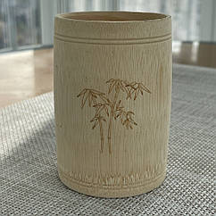 Бамбукова чашка 9х6см, класична натуральний бамбук ручна робота