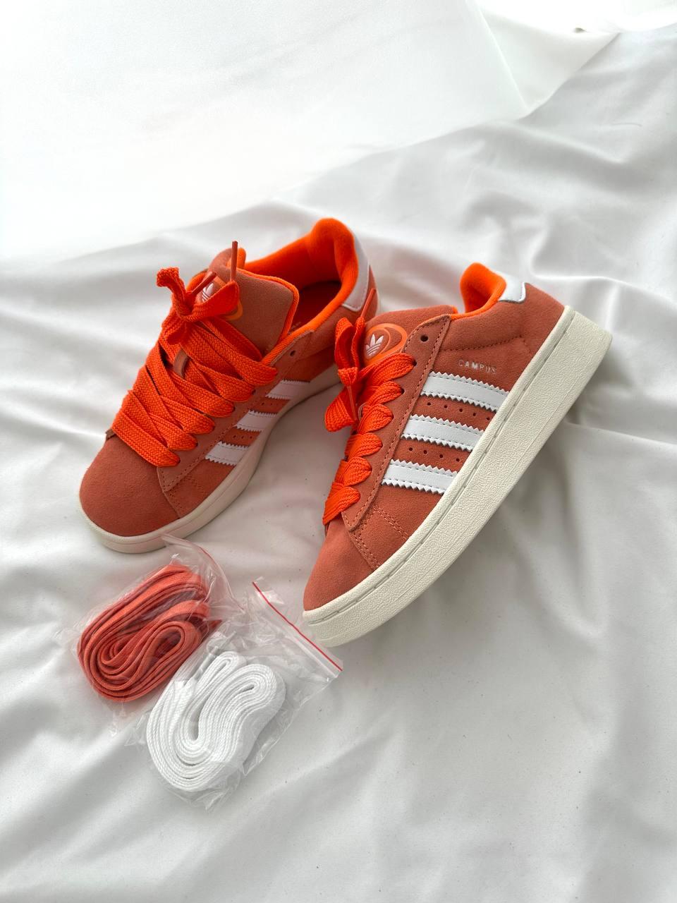 Кросівки жіночі Adidas Campus Orange жовтогарячі осінь весна кеди на товстій підошві адідас кампус