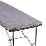 Плюшевий чохол для масажного столу, сіра махра 90×220 см, фото 2