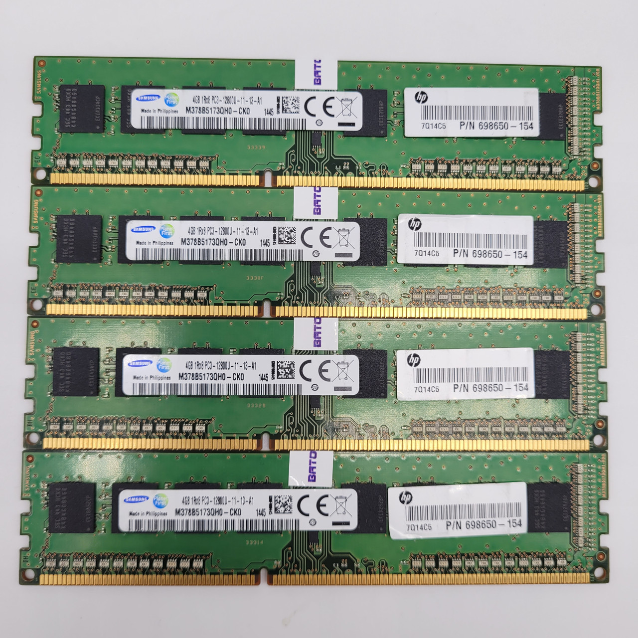 Комплект оперативної пам'яті Samsung DDR3 16Gb (4x4Gb) 1600MHz PC3-12800U 1R8 CL11 (M378B5173QH0-CK0) Б/В
