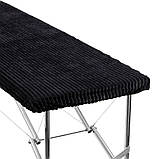 Плюшевий чохол для кушетки чорний шарпея, 80×220 см, фото 5