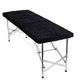 Плюшевий чохол для кушетки чорний шарпея, 80×220 см, фото 2