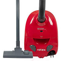 Пилосос ROTEX RVB01-P Red (потужність: 1500 Вт, місткість мішка для пилу 2 л, щітка + насадка), фото 3