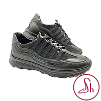 Кросівки чоловічі шкіряні чорного кольору “Style Shoes”, фото 6