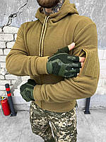 Армейская демисезонная одежда для военных, Тактическая флисовка кофта койот