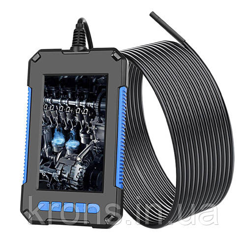 Ендоскоп професійний з дисплеем 4.3" 5.5 мм 1.8 м MicroSD IP67 1 камера, P40, фото 1