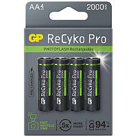 Акумулятори GP Recyko+ Pro Photo Flash 2000 (GP210AAHCF-2APCEB4) AA/HR06 NI-MH 2000 mAh BL 4 шт.