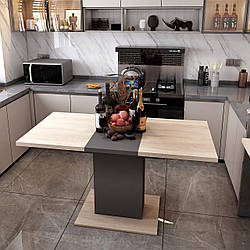 Стіл обідній "Бостон" 150х70х79 см. Дуб сонома/Графіт