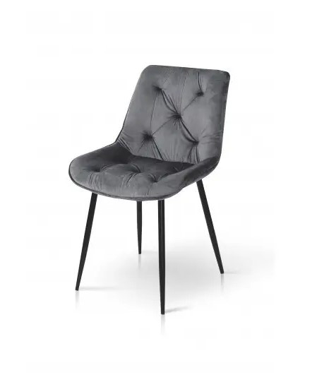 Стілець м'який Прадо (велюр/сірий), фото 1