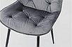 Стілець м'який Прадо (велюр/сірий), фото 8
