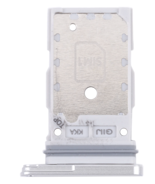 Тримач (лоток) Sim-карти для Samsung G990B Galaxy S21 FE 5G, білий, на дві Sim-карти
