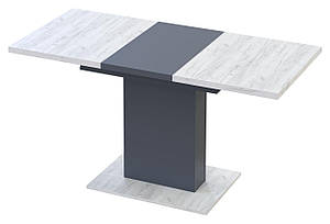 Стіл обідній "Бостон" 150х70х79 см. Дуб крафт білий/Графіт