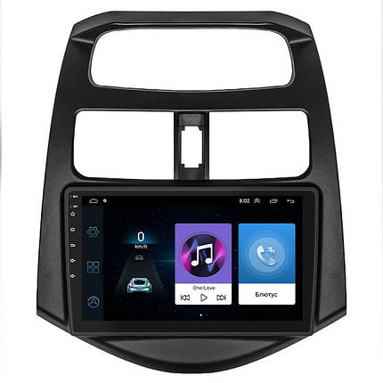 Штатна магнітола Lesko для Daewoo Matiz Creative M300 2009-2011 екран 9" 1/16Gb Wi-Fi GPS Base Деу Матиз, фото 1
