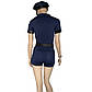 Пеньюар костюм поліцейська з шортами Crisp Love М набір із 4 речей синій, фото 2