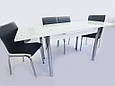Комплект обідніх меблів "Beyaz" (стол ДСП, гартоване скло + 4 стільці) Mobilgen, Туреччина, фото 8