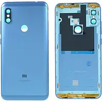 Задняя панель корпуса (крышка аккумулятора) Xiaomi Mi A2 Lite/Redmi 6 Pro со стеклом камеры, оригинал, Синий